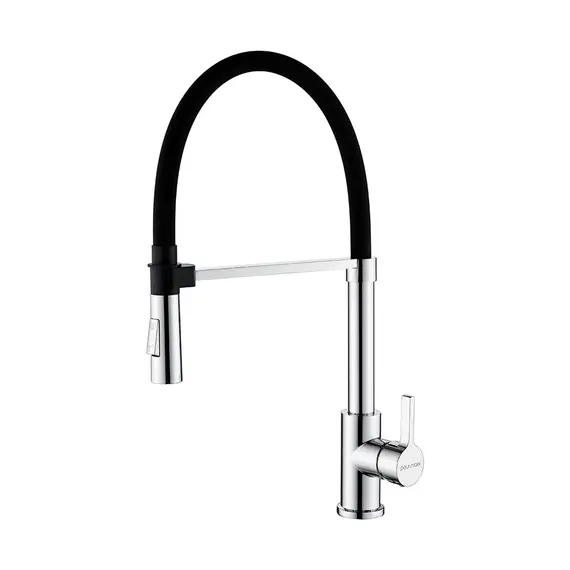 Смеситель для кухни Paulmark Halt Ha214021-CR с гибким изливом хром
