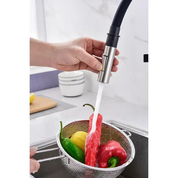 Смеситель для кухни Paulmark Halt Ha214021-Ni с гибким изливом никель, изображение 11