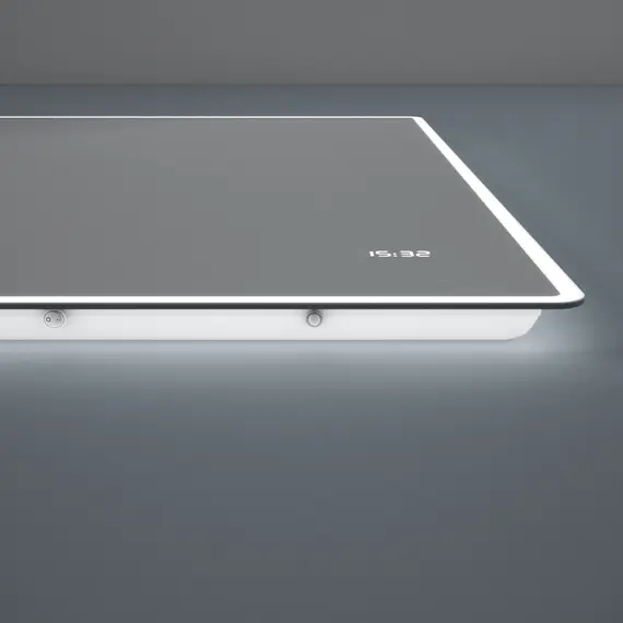 Зеркало для ванной Teymi Tiko Aina 50 х 80 см с LED подсветкой и часами, изображение 3