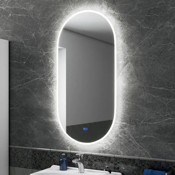 Зеркало для ванной Teymi Tiko Iva 55 х 105 см с LED подсветкой и подогревом, изображение 2