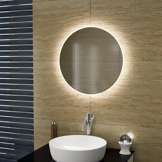 Зеркало для ванной Teymi Tiko Lina круглое 60 см с LED подсветкой, изображение 2