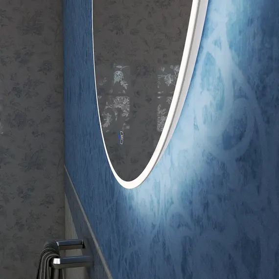 Зеркало для ванной Teymi Tiko Lina круглое 70 см с LED подсветкой и подогревом, изображение 3