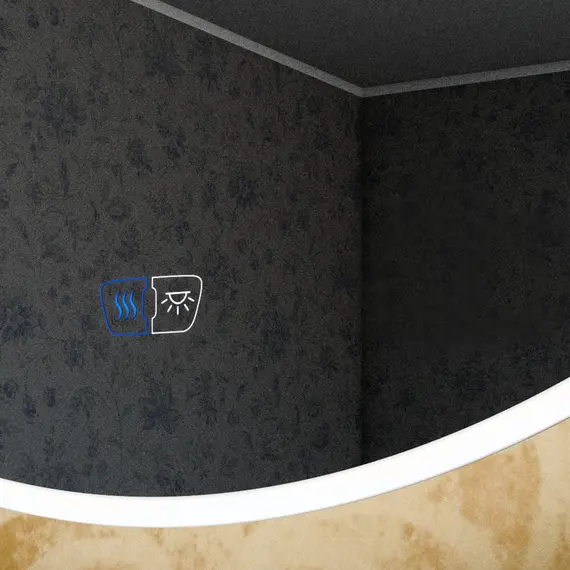 Зеркало для ванной Teymi Tiko Lina круглое 80 см с LED подсветкой и подогревом, изображение 3