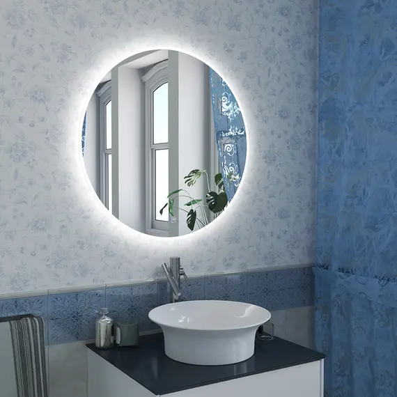Зеркало для ванной Teymi Tiko Lina круглое 70 см с LED подсветкой и подогревом, изображение 2