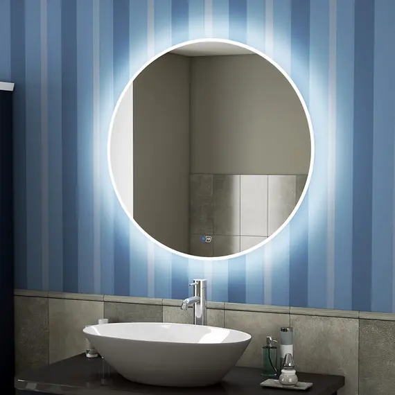 Зеркало для ванной Teymi Tiko Lina круглое 80 см с LED подсветкой и подогревом, изображение 2