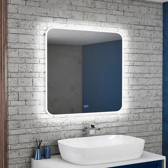 Зеркало для ванной Teymi Tiko Solli 80 х 80 см с LED подсветкой и подогревом, изображение 3