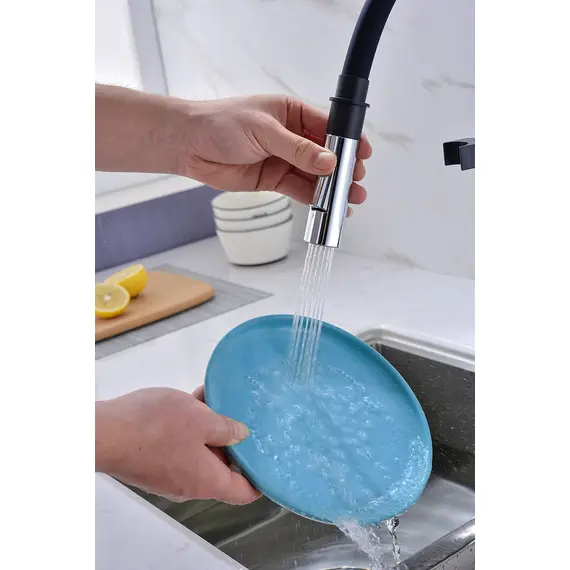 Смеситель для кухни Paulmark Halt Ha214021-CR с гибким изливом хром, изображение 7