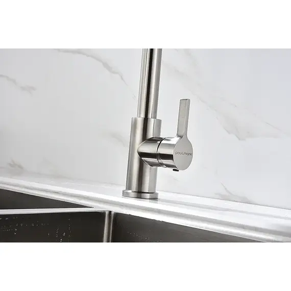 Смеситель для кухни Paulmark Halt Ha214021-Ni с гибким изливом никель, изображение 13