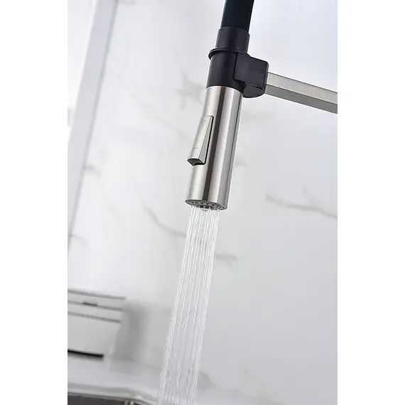 Смеситель для кухни Paulmark Halt Ha214021-Ni с гибким изливом никель, изображение 8