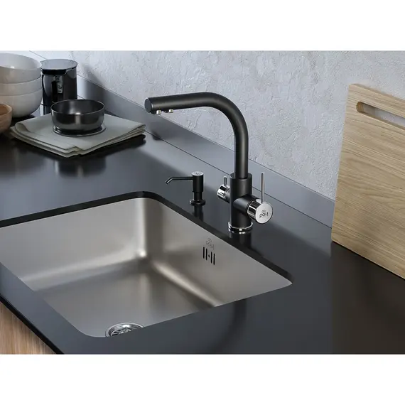 Дозатор для жидкого мыла Paulmark Rein D002-401 антрацит, изображение 2