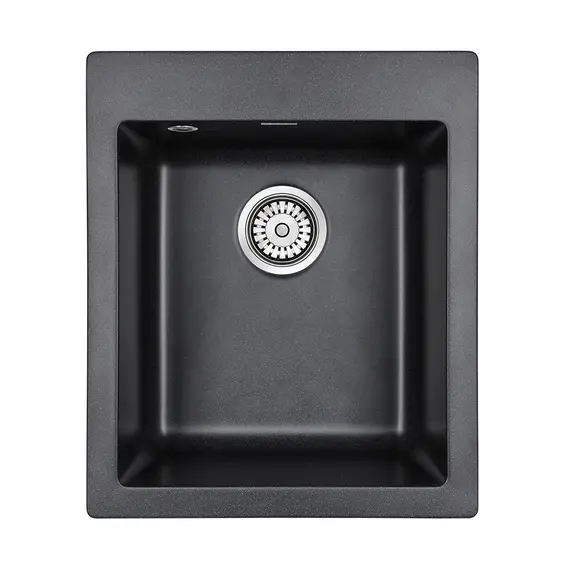 Мойка из камня Paulmark Kante 40 PM104249-BL черный кварц 41.5 х 49 см