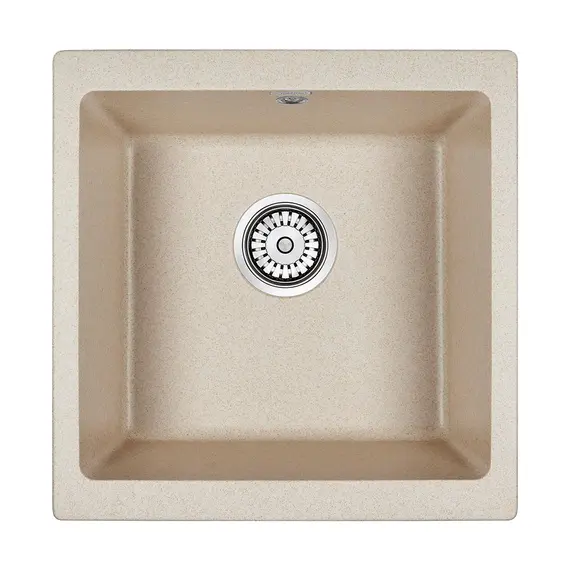 Мойка из камня Paulmark Gera 50 PM104546-BE бежевый кварц 44.5 х 46 см