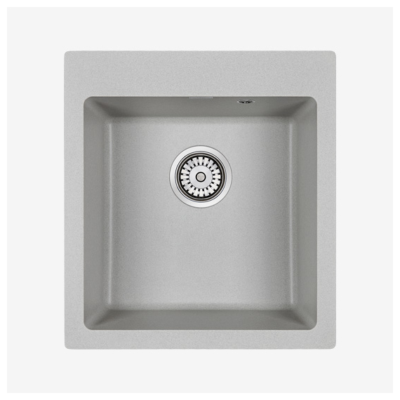 Мойка из камня Paulmark Kante 45 PM104651-GR серый кварц 46 х 51 см