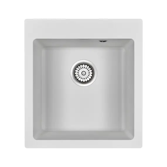 Мойка из камня Paulmark Kante 45 PM104651-WH белый кварц 46 х 51 см