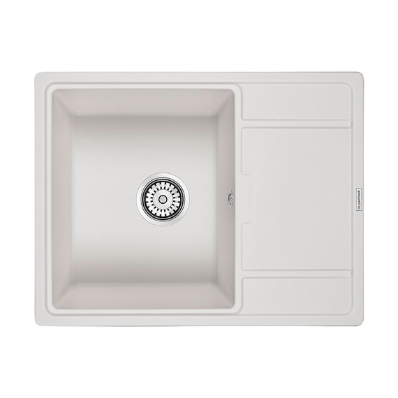 Мойка из камня Paulmark Flugen 50-650 PM216550-WH белый кварц 65 х 50 см