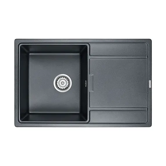Мойка из камня Paulmark Flugen 50-780 PM217850-BLM черный металлик кварц 78 х 50 см