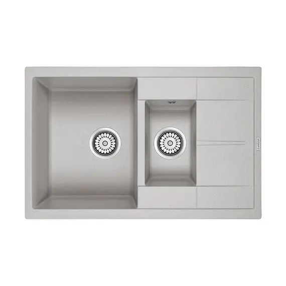 Мойка из камня Paulmark Flugen 60 PM237850-GR серый кварц 77.5 х 49.5 см