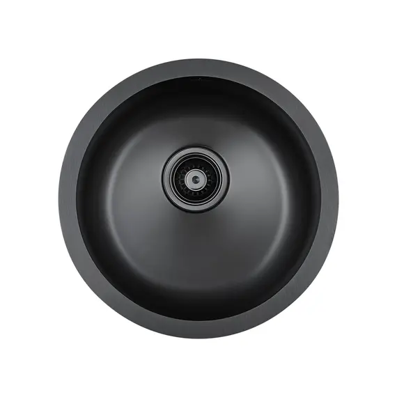 Мойка из нержавейки Paulmark Werra PM404646-GM вороненая сталь 46 см круглая
