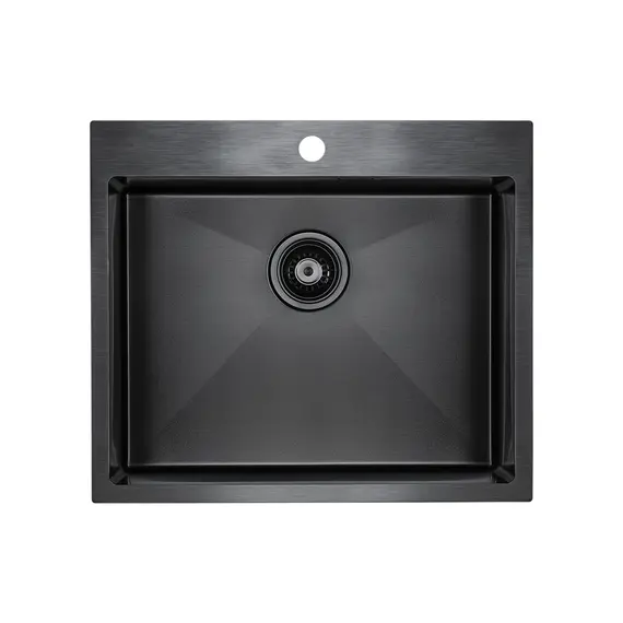 Мойка из нержавейки Paulmark Velten 59 PM805951-GM вороненая сталь 59 х 51 см