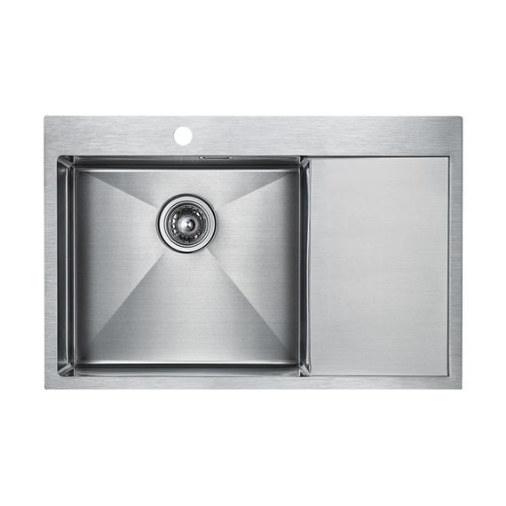 Мойка из нержавейки Paulmark Velten 78F PM807851-BSL брашированная сталь 78 х 51 см
