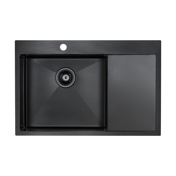 Мойка из нержавейки Paulmark Velten 78F PM807851-GML вороненая сталь 78 х 51 см