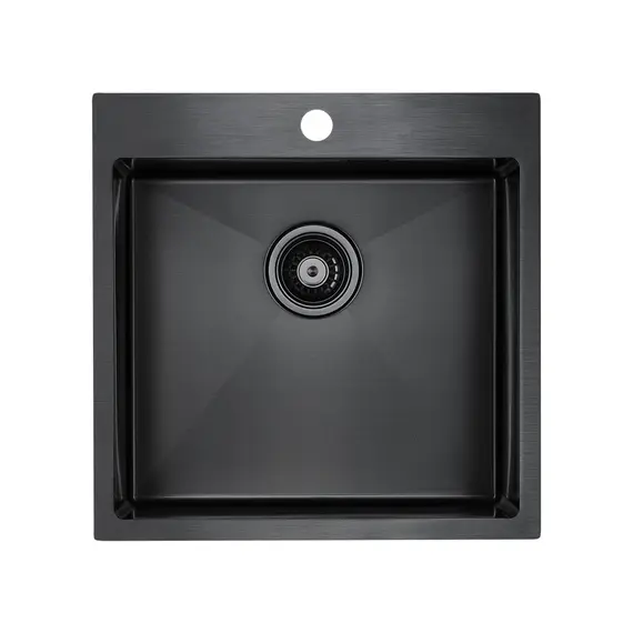 Мойка из нержавейки Paulmark Velten 51 PM905151-GM вороненая сталь PVD 51 х 51 см
