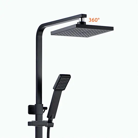 Душевой комплект Ledeme R L72433B матовый черный, изображение 5