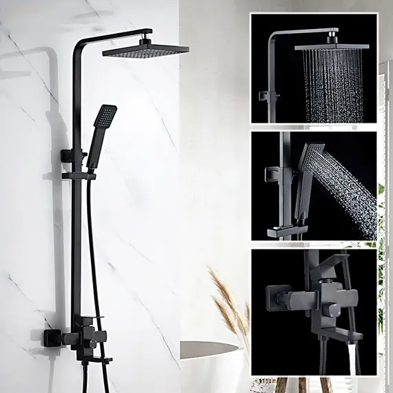 Душевой комплект Ledeme R L72433B матовый черный, изображение 4