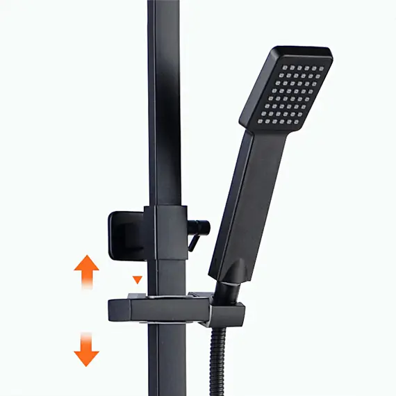 Душевой комплект Ledeme R L72433B матовый черный, изображение 7