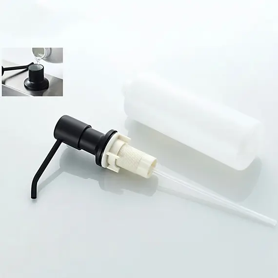 Дозатор для жидкого мыла Ledeme R L405F 400 мл встраиваемый черный, изображение 5