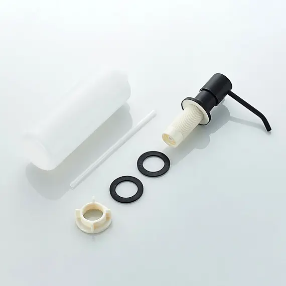 Дозатор для жидкого мыла Ledeme R L405F 400 мл встраиваемый черный, изображение 3