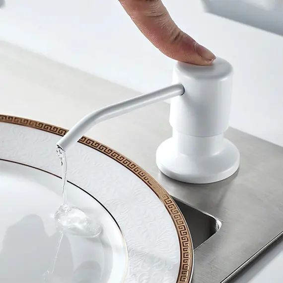 Дозатор жидкого мыла Ledeme R L405H белый матовый, изображение 2