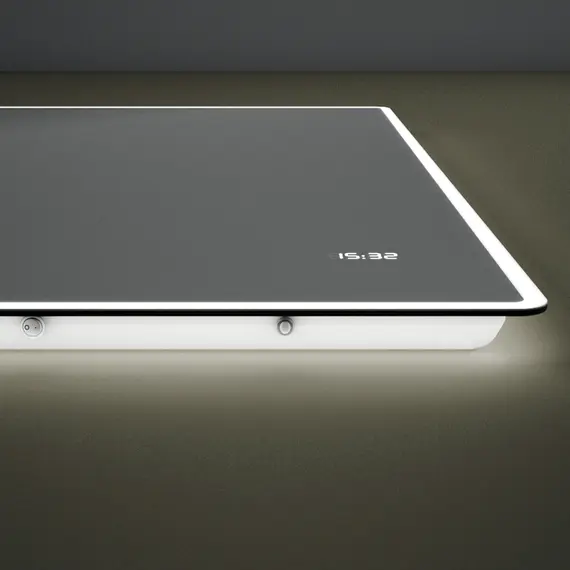 Зеркало для ванной Teymi Tiko Aina 70 х 80 см с LED подсветкой и часами, изображение 3