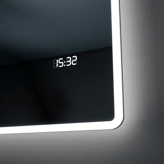 Зеркало для ванной Teymi Tiko Aina 60 х 80 см с LED подсветкой и часами, изображение 4