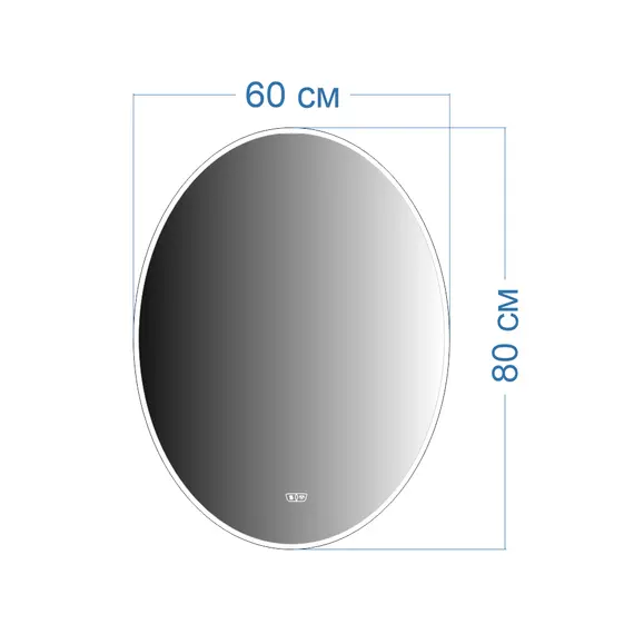 Зеркало для ванной Teymi Tiko Lori 60 х 80 см с LED подсветкой, подогревом и часами, изображение 7