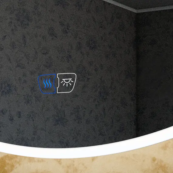 Зеркало для ванной Teymi Tiko Lori 60 х 80 см с LED подсветкой, подогревом и часами, изображение 5