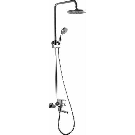 Душевая стойка со смесителем и тропическим душем Ledeme R L2402 хром