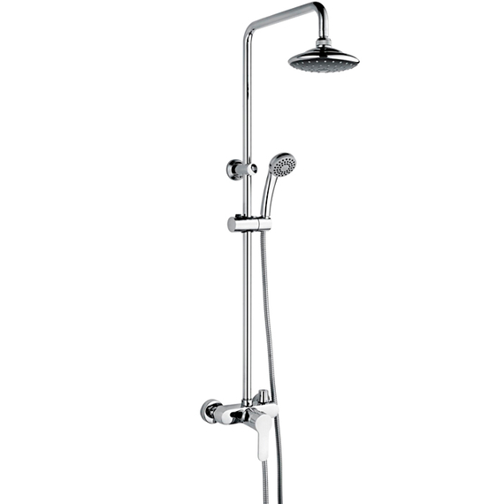 Душевая стойка со смесителем и тропическим душем Ledeme R L2409 хром