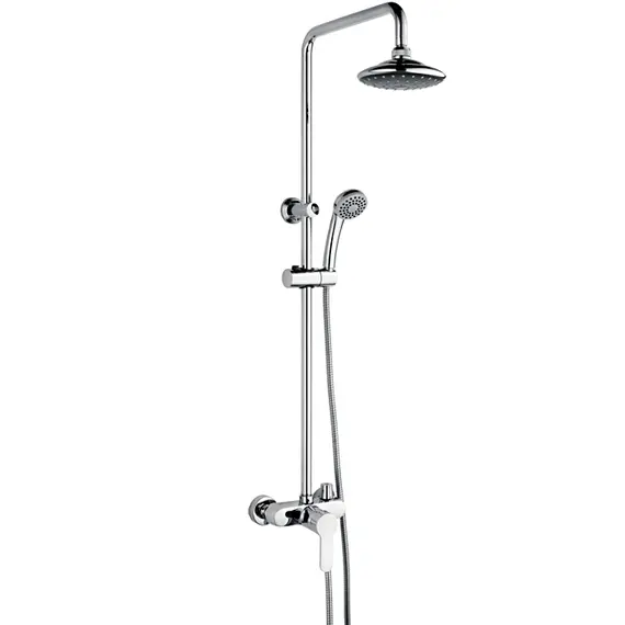 Душевая стойка со смесителем и тропическим душем Ledeme R L2409 хром
