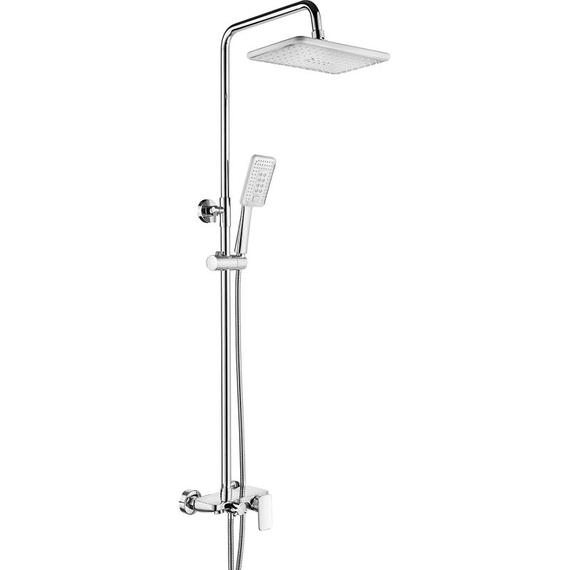 Душевая стойка со смесителем и тропическим душем Ledeme R L2421 хром