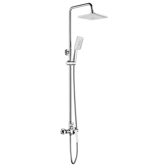 Душевая стойка со смесителем и тропическим душем Ledeme R L2474 хром