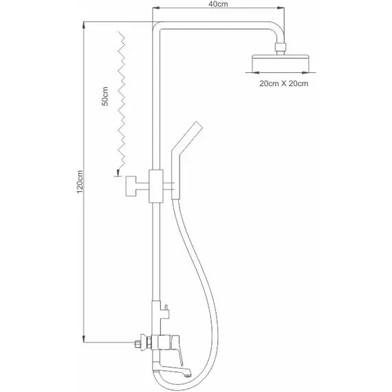 Душевая стойка Gerhans 19010 хром, изображение 2