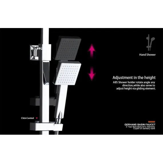 Душевая стойка Gerhans K14 K19014 хром, изображение 10