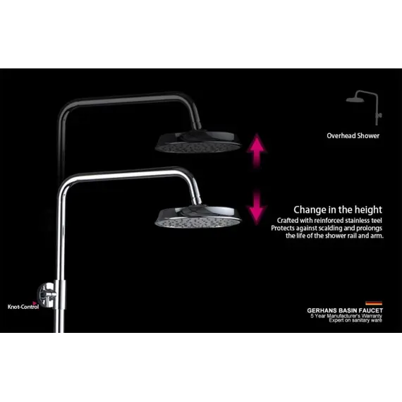 Душевая стойка Gerhans K15 K19015 хром, изображение 8