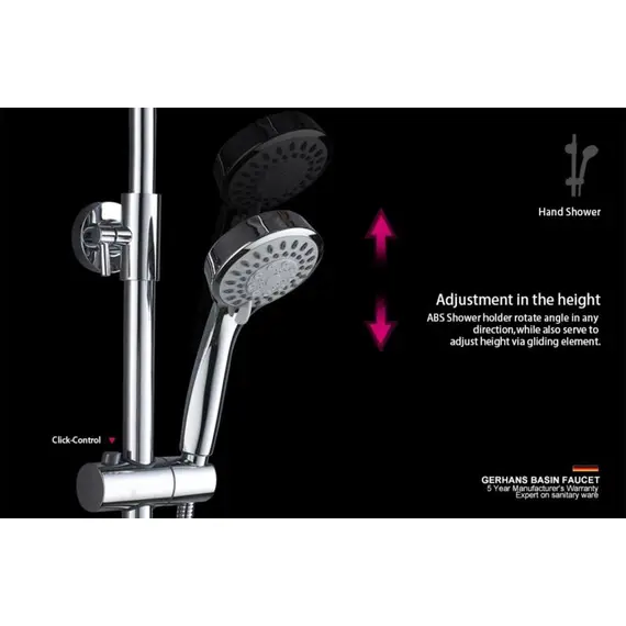 Душевая стойка Gerhans K15W K19015W хром/белый, изображение 12