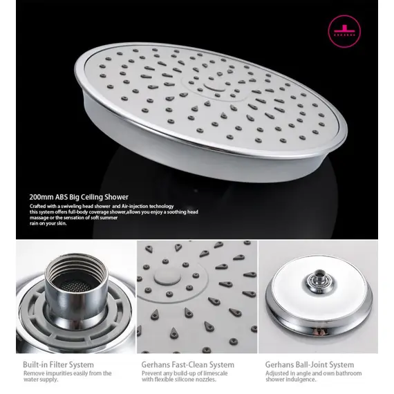 Душевая стойка Gerhans K15W K19015W хром/белый, изображение 6