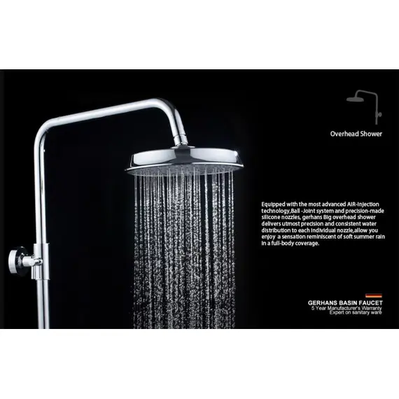 Душевая стойка Gerhans K15W K19015W хром/белый, изображение 7