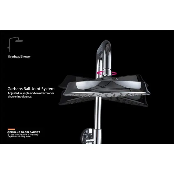 Душевая стойка Gerhans K15W K19015W хром/белый, изображение 8