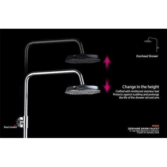 Душевая стойка Gerhans K15W K19015W хром/белый, изображение 9