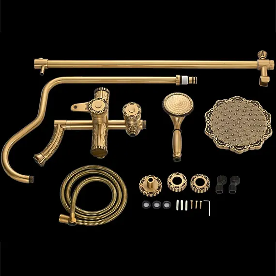 Душевая стойка со смесителем Gerhans K19 K19018 бронза, изображение 13